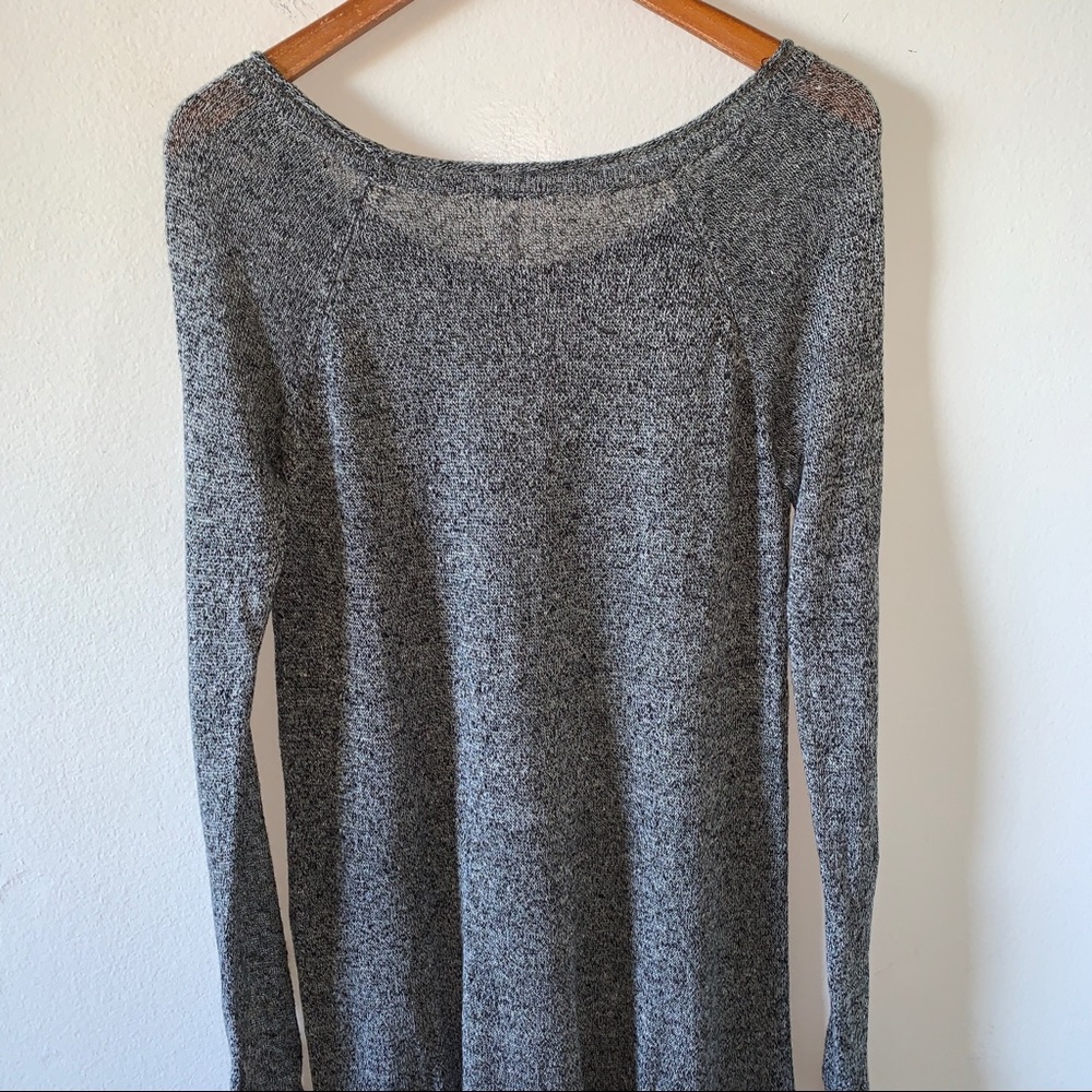 Free People Beach Gray Long Sleeve BOHO Dress S|P - Picture 6 of 6